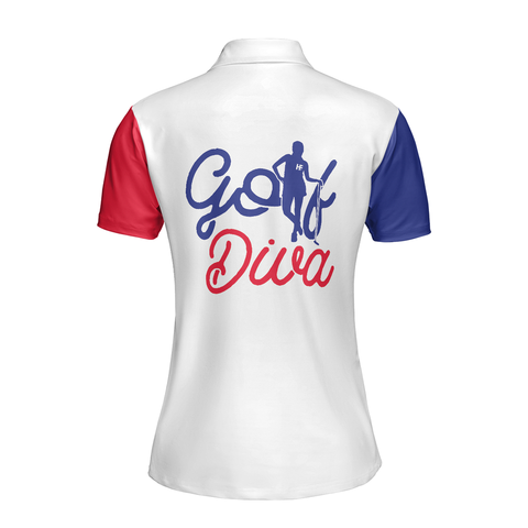 Personalized Women's Golf Shirt Polo - Golf Diva Short Sleeve