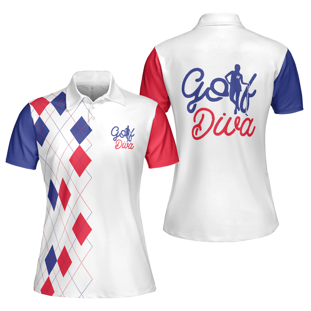 Personalized Women's Golf Shirt Polo - Golf Diva Short Sleeve