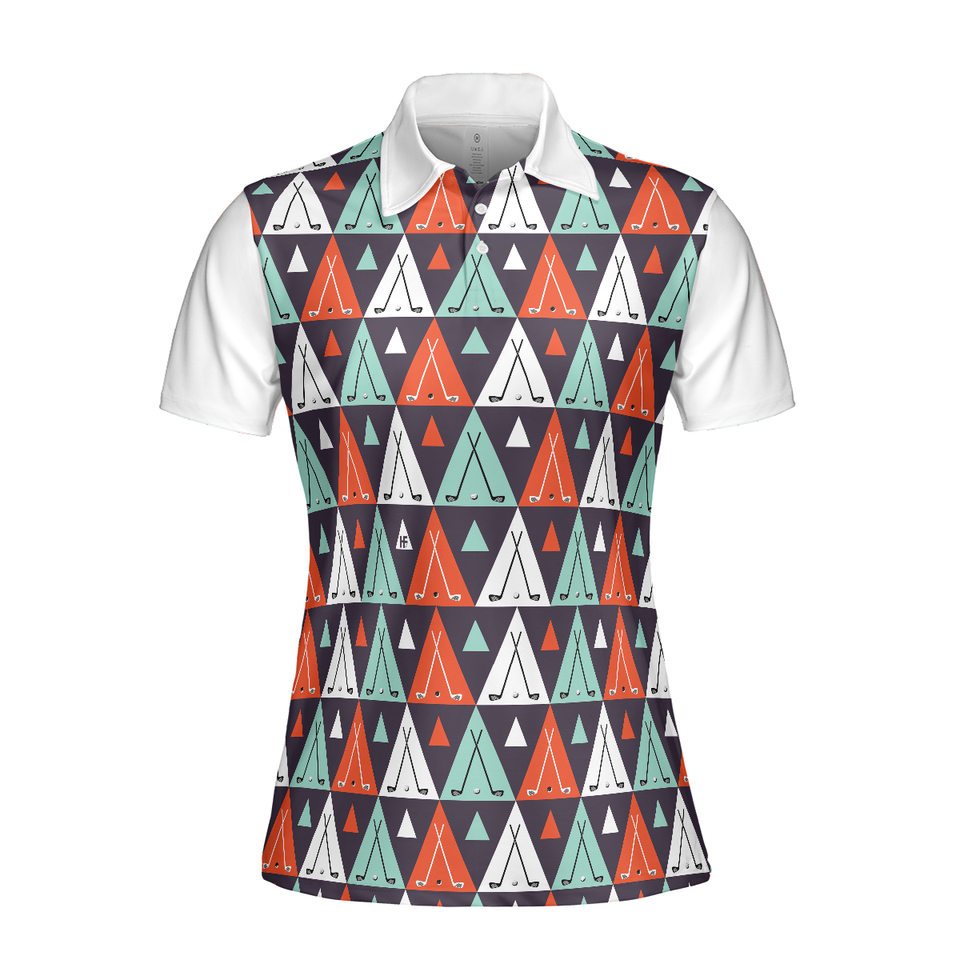 Personalized Women's Golf Shirt Polo - Golf Life In Ethnic Style Short Sleeve