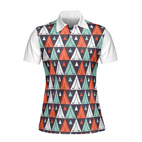 Personalized Women's Golf Shirt Polo - Golf Life In Ethnic Style Short Sleeve