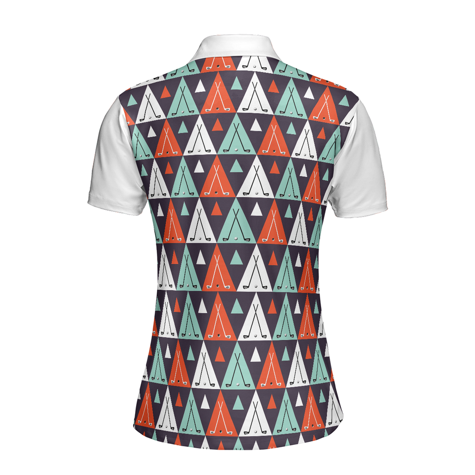 Personalized Women's Golf Shirt Polo - Golf Life In Ethnic Style Short Sleeve