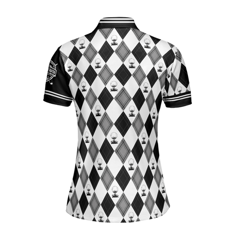 Personalized Women's Golf Shirt Polo - Golfaholic Short Sleeve