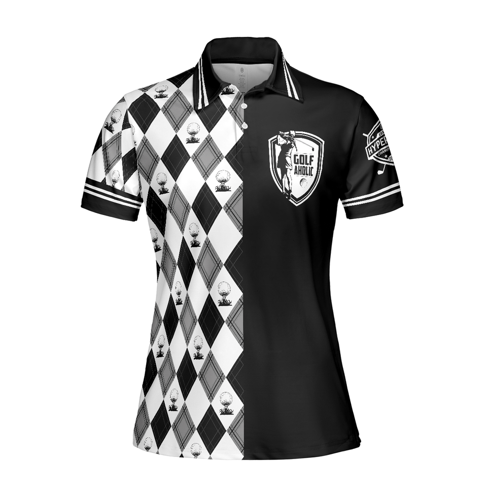 Personalized Women's Golf Shirt Polo - Golfaholic Short Sleeve