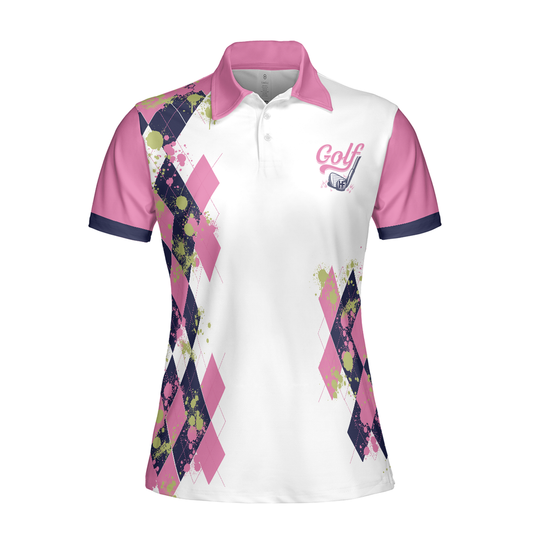 Personalized Women's Golf Shirt Polo - Golfing Weekend Forecast Golf Short Sleeve
