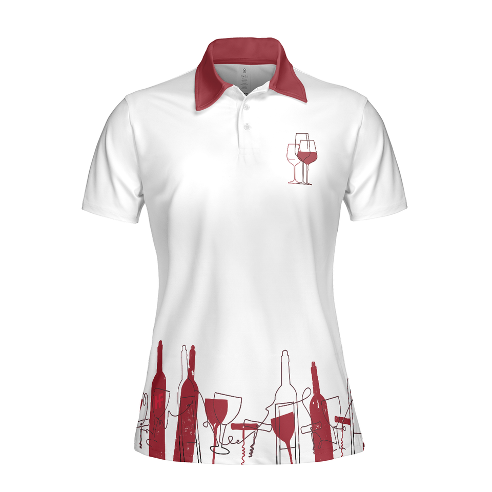 Personalized Women's Golf Shirt Polo - I'M A Simple Wine Golf Gift For Ladies And Wine Lovers