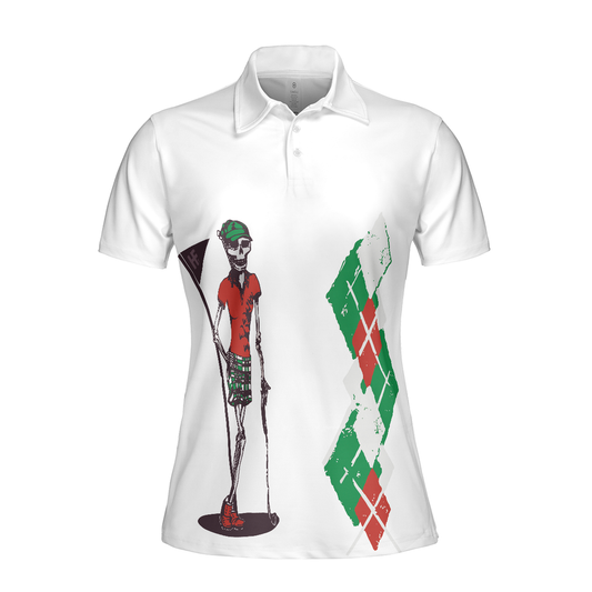 Personalized Women's Golf Shirt Polo - Kiss My Putt Golf Short Sleeve