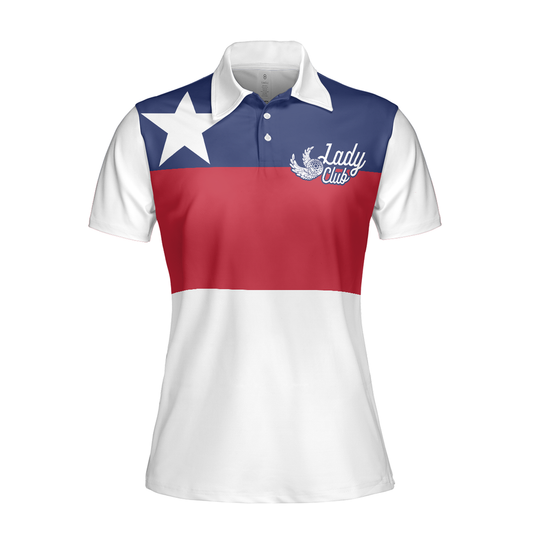 Personalized Women's Golf Shirt Polo - Lady Squad Texas Short Sleeve Golf