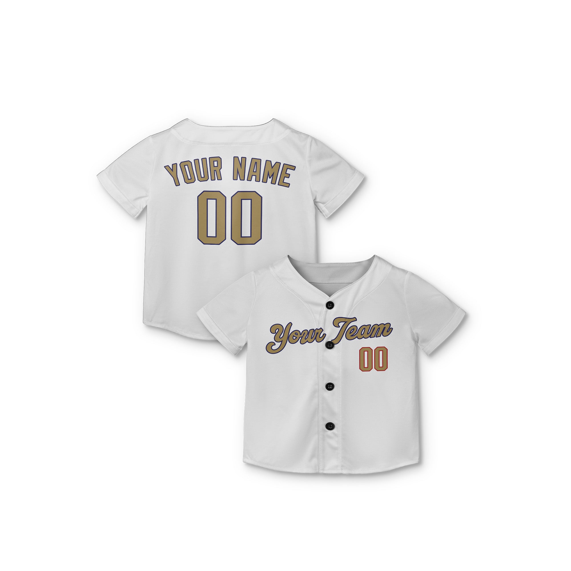 Personalized Los Angeles Fan White Baseball Jersey – New Gold Style Custom Name & Number