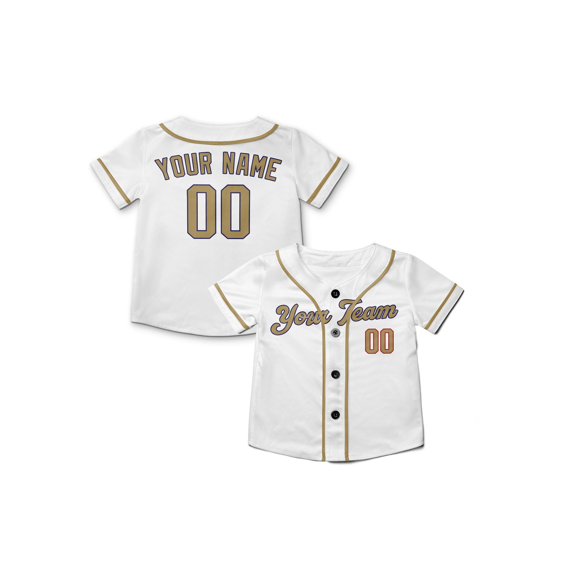 Personalized Los Angeles Fan White Baseball Jersey – New Gold Style Custom Name & Number