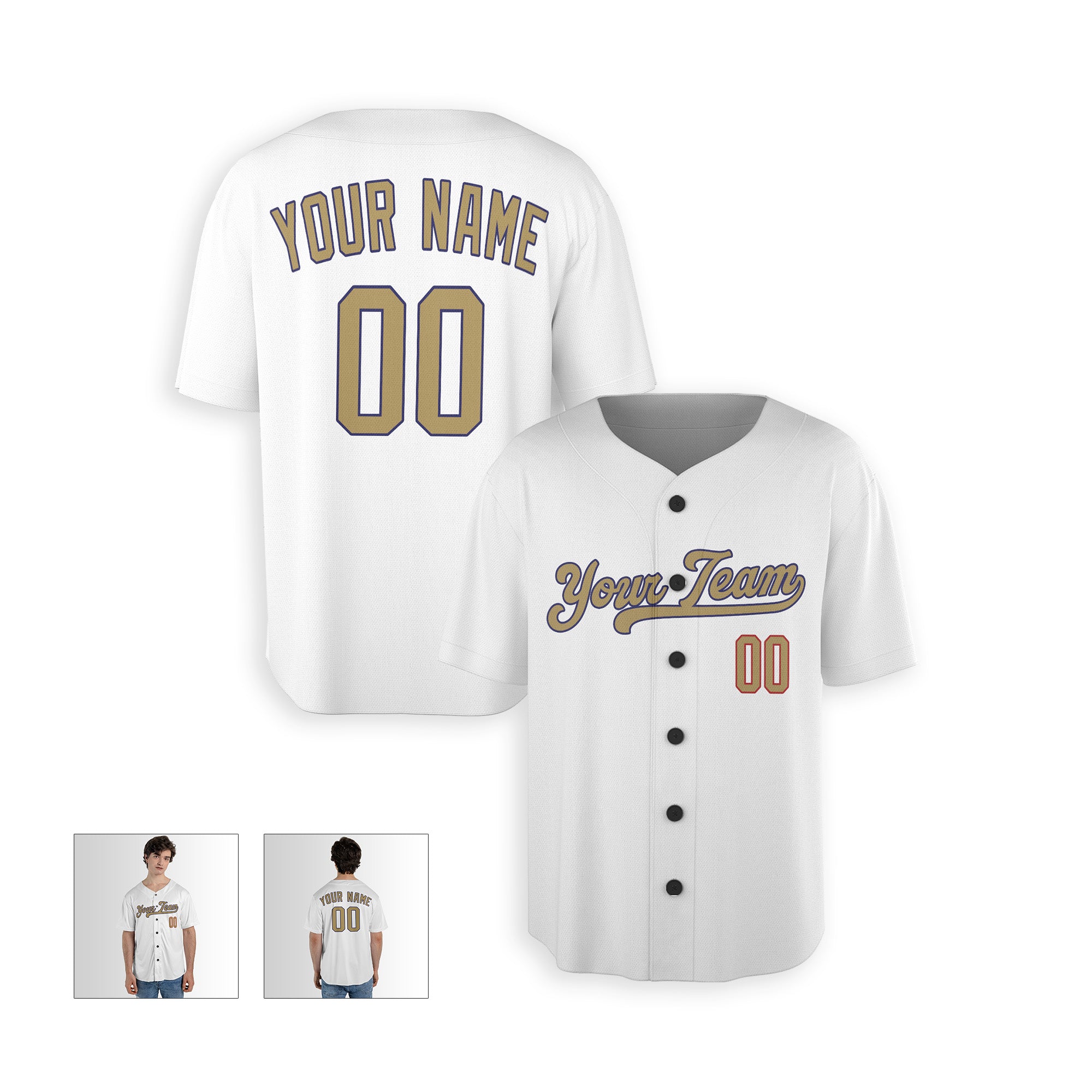 Personalized Los Angeles Fan White Baseball Jersey – New Gold Style Custom Name & Number