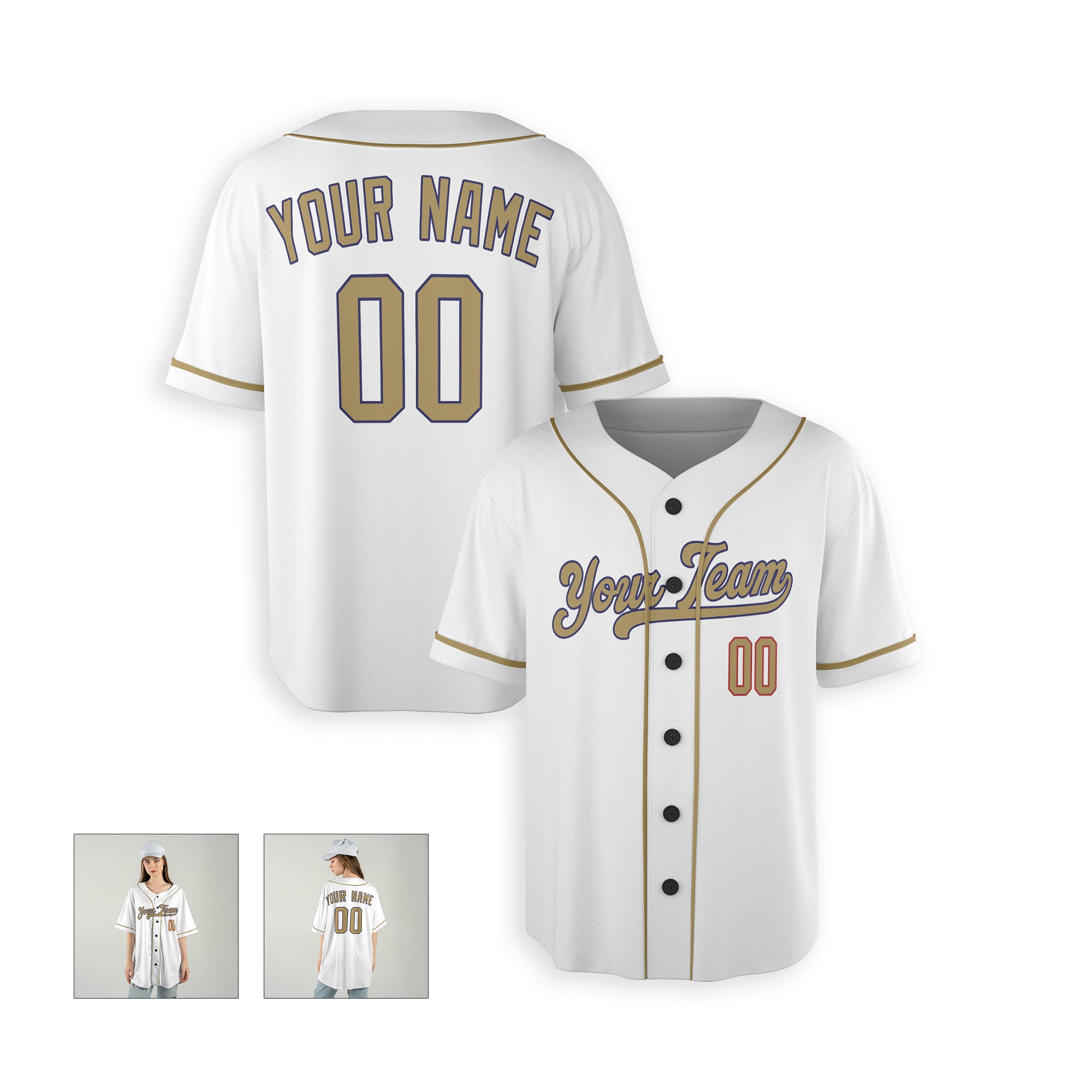 Personalized Los Angeles Fan White Baseball Jersey – New Gold Style Custom Name & Number