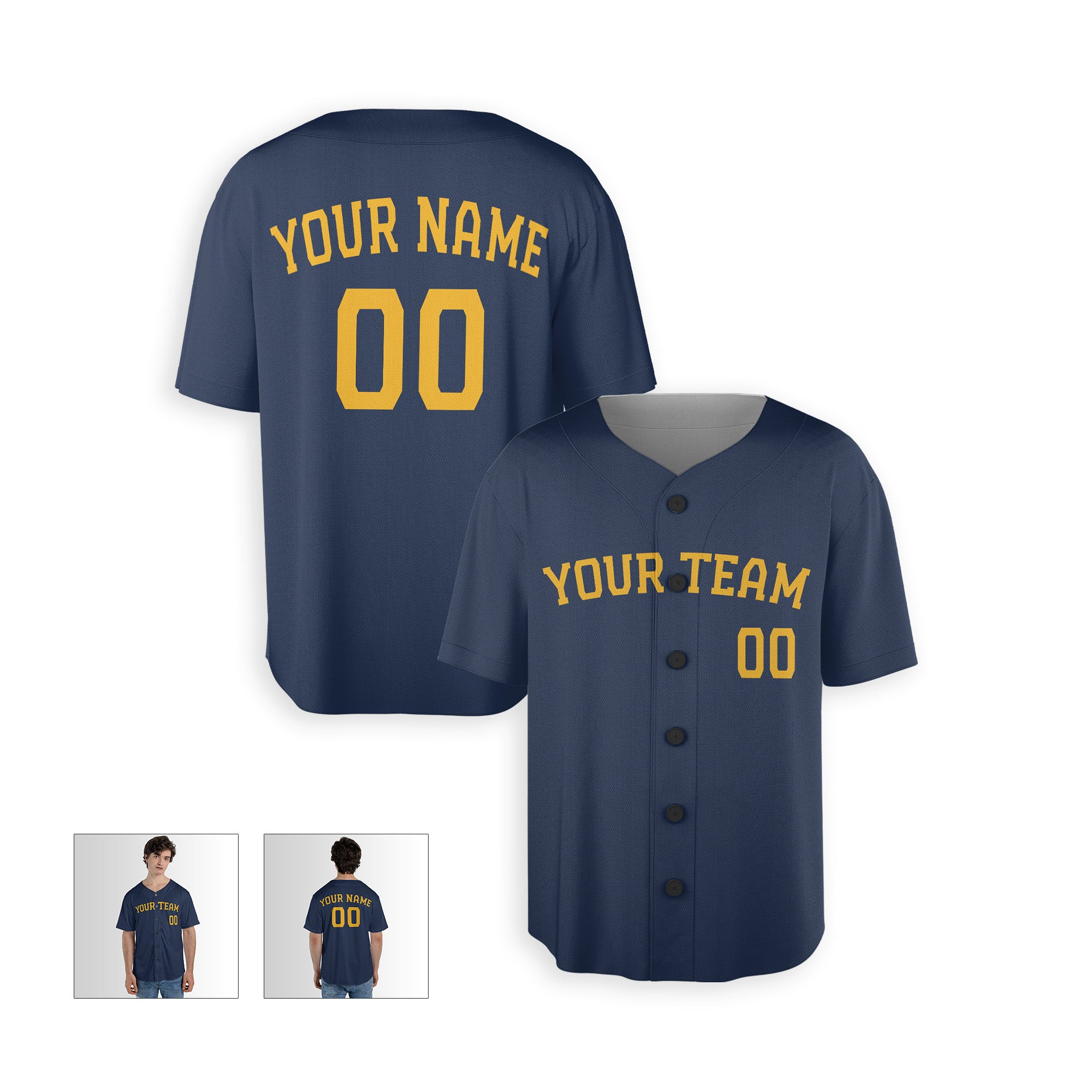Personalized Milwaukee Fan Navy Baseball Jersey – Alternate Style Custom Name & Number