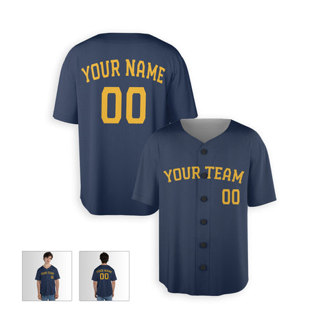 Personalized Milwaukee Fan Navy Baseball Jersey – Alternate Style Custom Name & Number