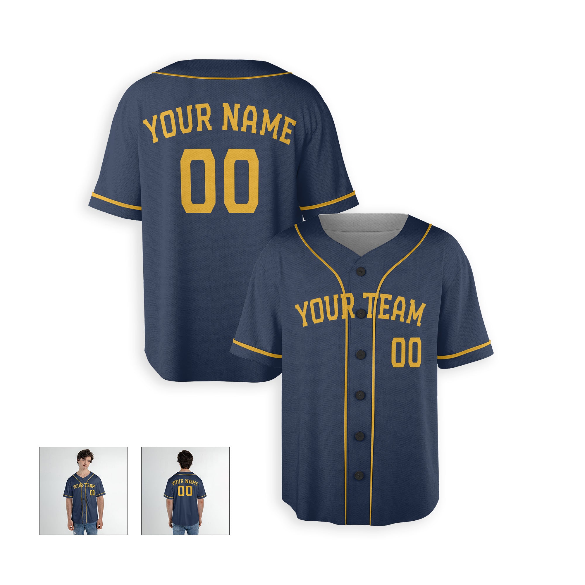 Personalized Milwaukee Fan Navy Baseball Jersey – Alternate Style Custom Name & Number
