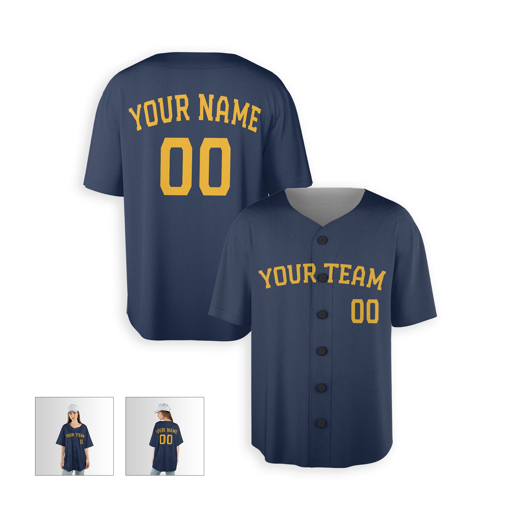 Personalized Milwaukee Fan Navy Baseball Jersey – Alternate Style Custom Name & Number