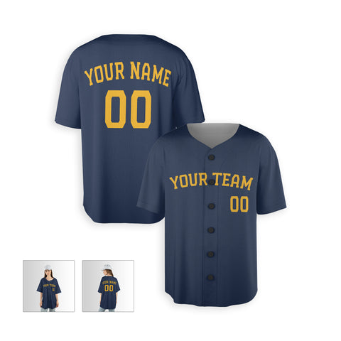 Personalized Milwaukee Fan Navy Baseball Jersey – Alternate Style Custom Name & Number