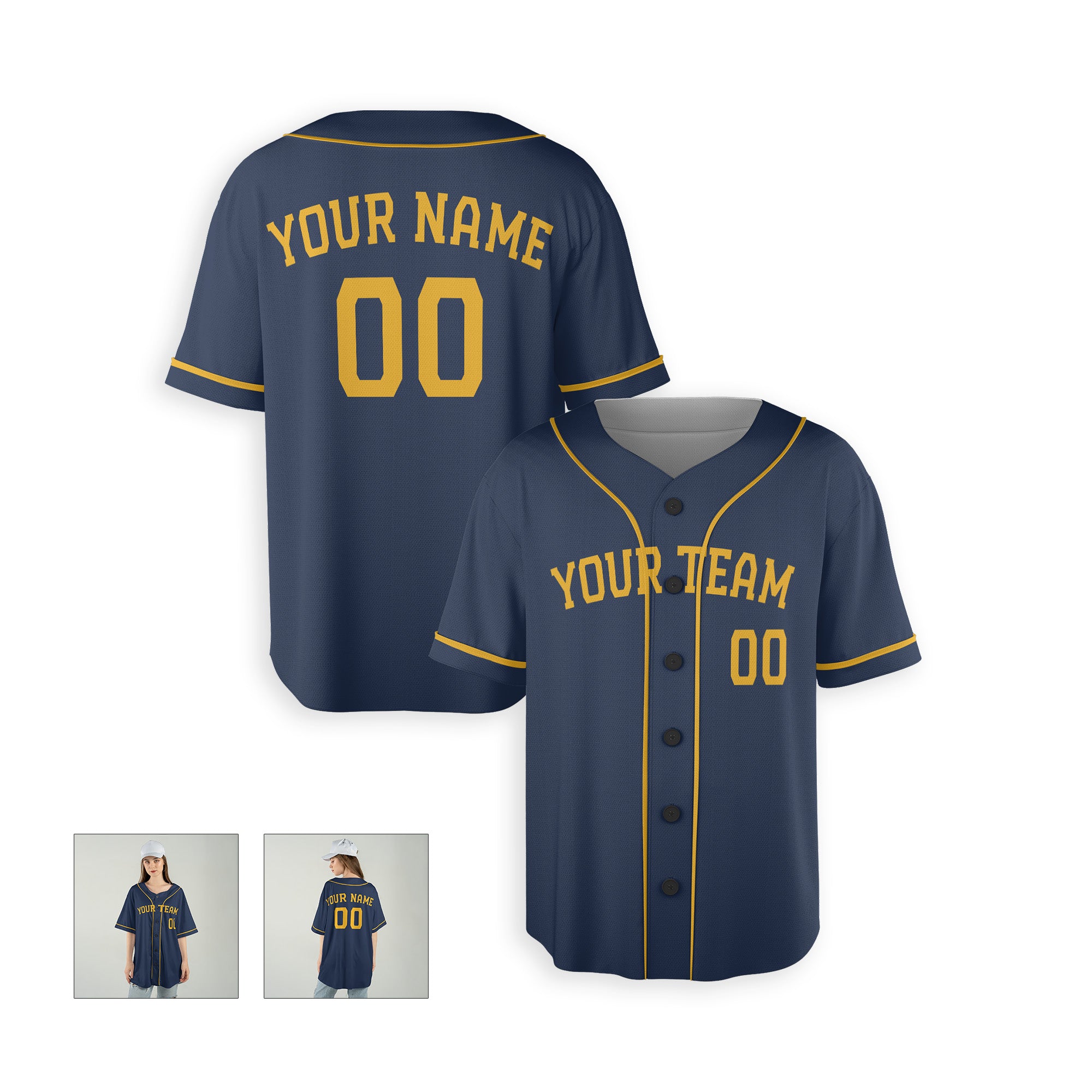 Personalized Milwaukee Fan Navy Baseball Jersey – Alternate Style Custom Name & Number