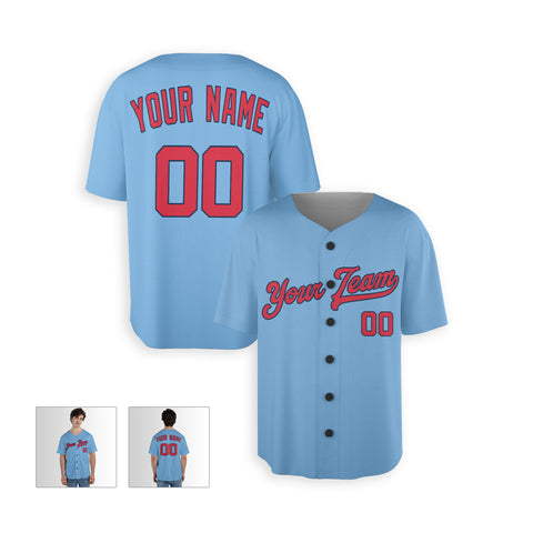 Personalized Minnesota Fan Light Blue Baseball Jersey – Heritage Style Custom Name & Number