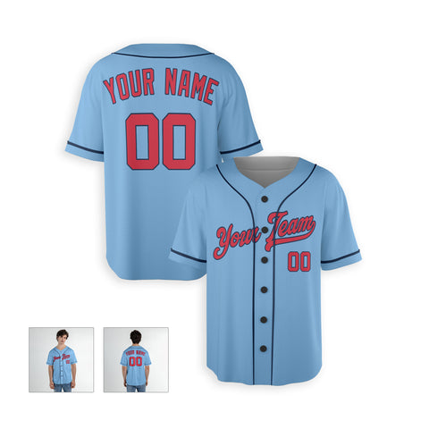 Personalized Minnesota Fan Light Blue Baseball Jersey – Heritage Style Custom Name & Number
