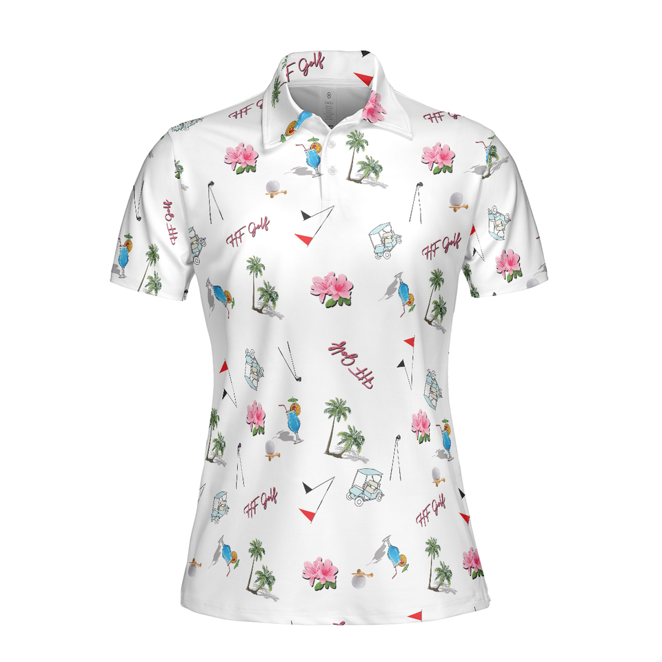 Personalized Women's Golf Shirt Polo - Summer Vibe Golf With Design Gift Idea For Female Golfers