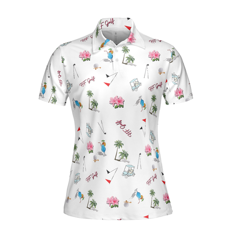 Personalized Women's Golf Shirt Polo - Summer Vibe Golf With Design Gift Idea For Female Golfers
