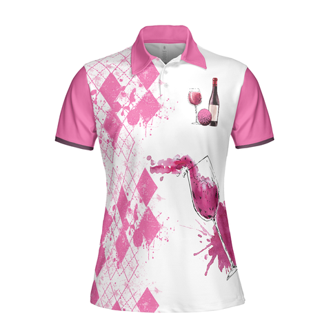 Personalized Women's Golf Shirt Polo - Golfing And Drinking Best Gift For Lady Golfer