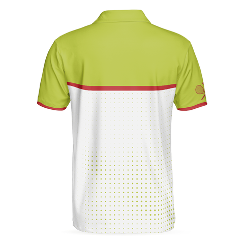 Personalized Men's Golf Shirt Polo - Weapon Of Choice Short Sleeve Tennis Racket Golf Gift