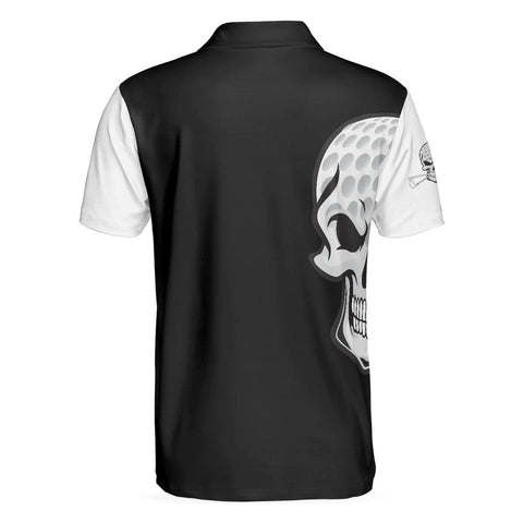 Personalized Men's Golf Shirt Polo - Life Is Short Swing Hard Skull Albatross Golf Gift