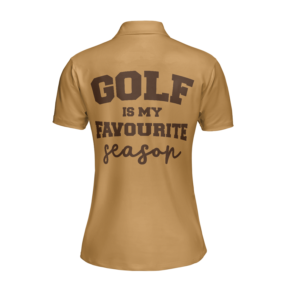 Personalized Women's Golf Shirt Polo - Golf Is My Favourite Season Argyle Pattern For Ladies