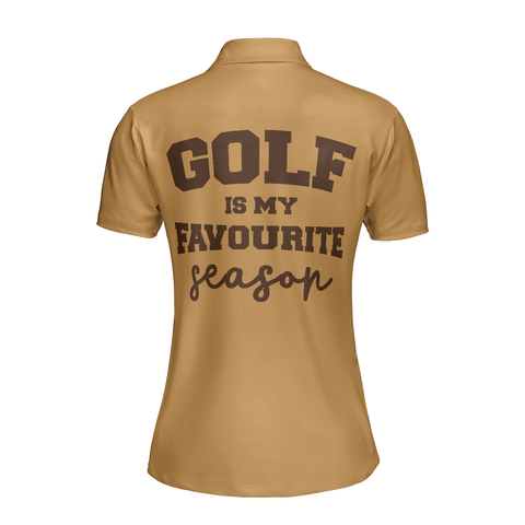 Personalized Women's Golf Shirt Polo - Golf Is My Favourite Season Argyle Pattern For Ladies