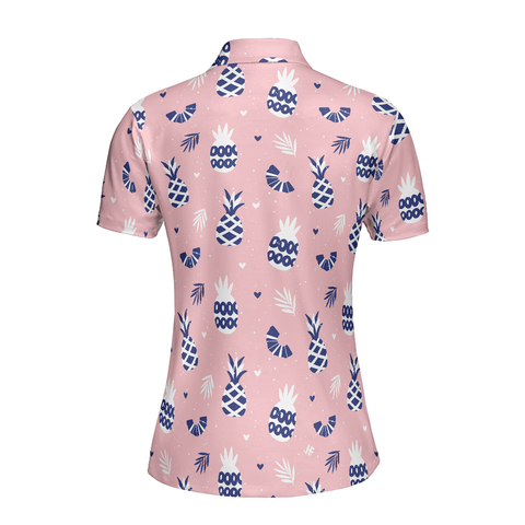 Personalized Women's Golf Shirt Polo - Golf Girl Summer Pattern Pink Short Golf For Ladies