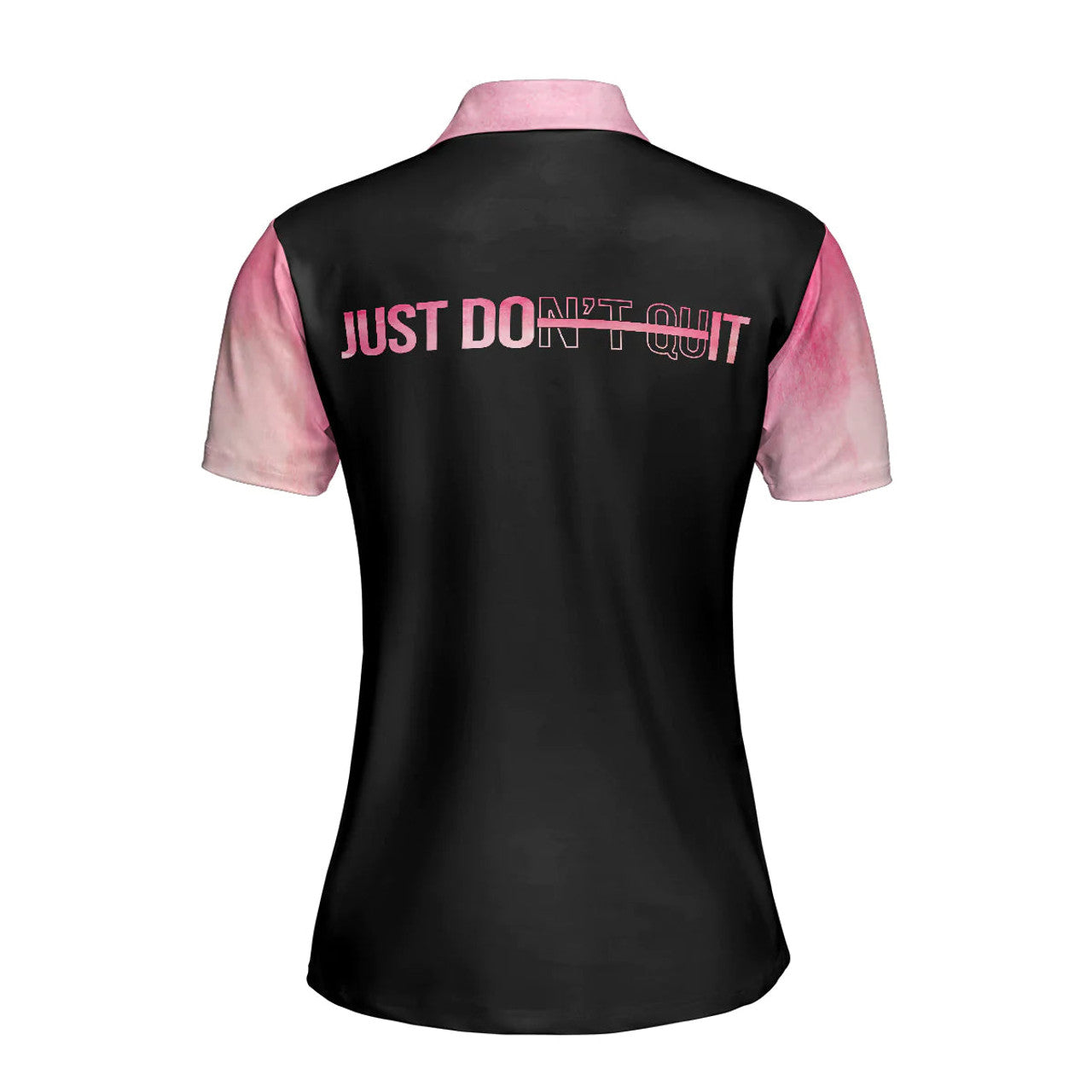 Personalized Women's Golf Shirt Polo - Leopard Argyle Pattern Golf Pink Ribbon For Ladies
