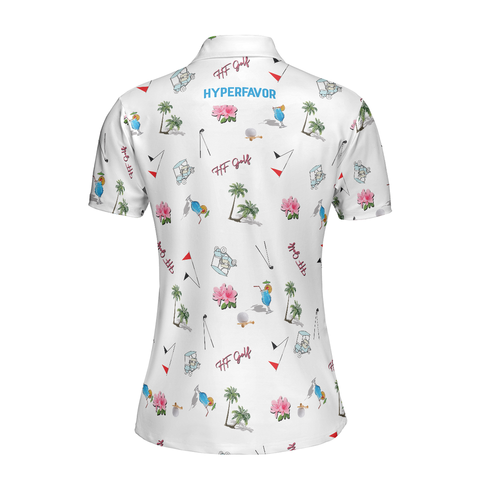 Personalized Women's Golf Shirt Polo - Summer Vibe Golf With Design Gift Idea For Female Golfers