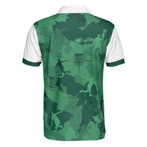 Personalized Men's Golf Shirt Polo - Camouflage Texture Doink Disc Golf Short Sleeve