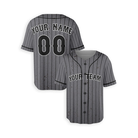 Personalized Queens NY Fan Gray Baseball Jersey – City Style Custom Name & Number