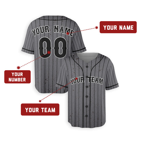 Personalized Queens NY Fan Gray Baseball Jersey – City Style Custom Name & Number