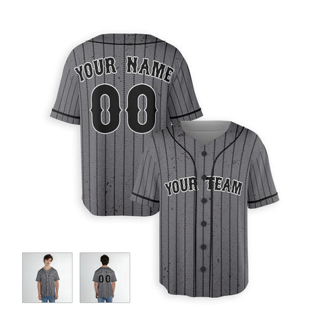 Personalized Queens NY Fan Gray Baseball Jersey – City Style Custom Name & Number
