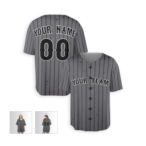 Personalized Queens NY Fan Gray Baseball Jersey – City Style Custom Name & Number