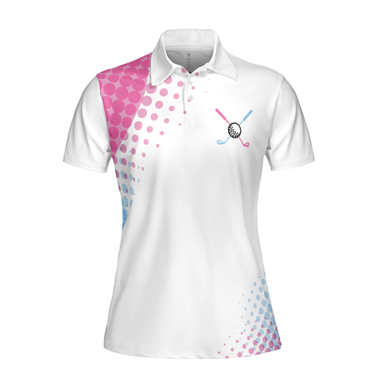 Personalized Women's Golf Shirt Polo - Golf Short Sleeve Putter For Me Pink