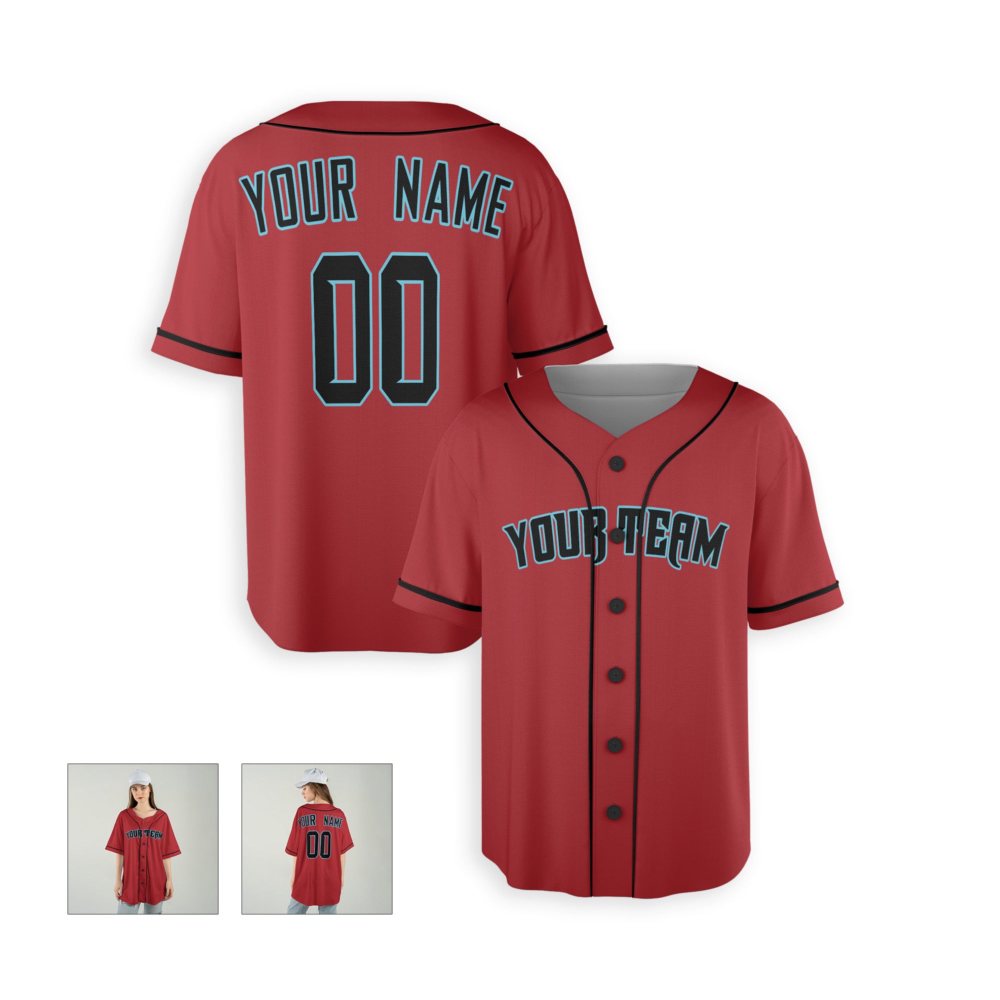 Personalized Phoenix Fan Red Baseball Jersey – Alternate Style Custom Name & Number