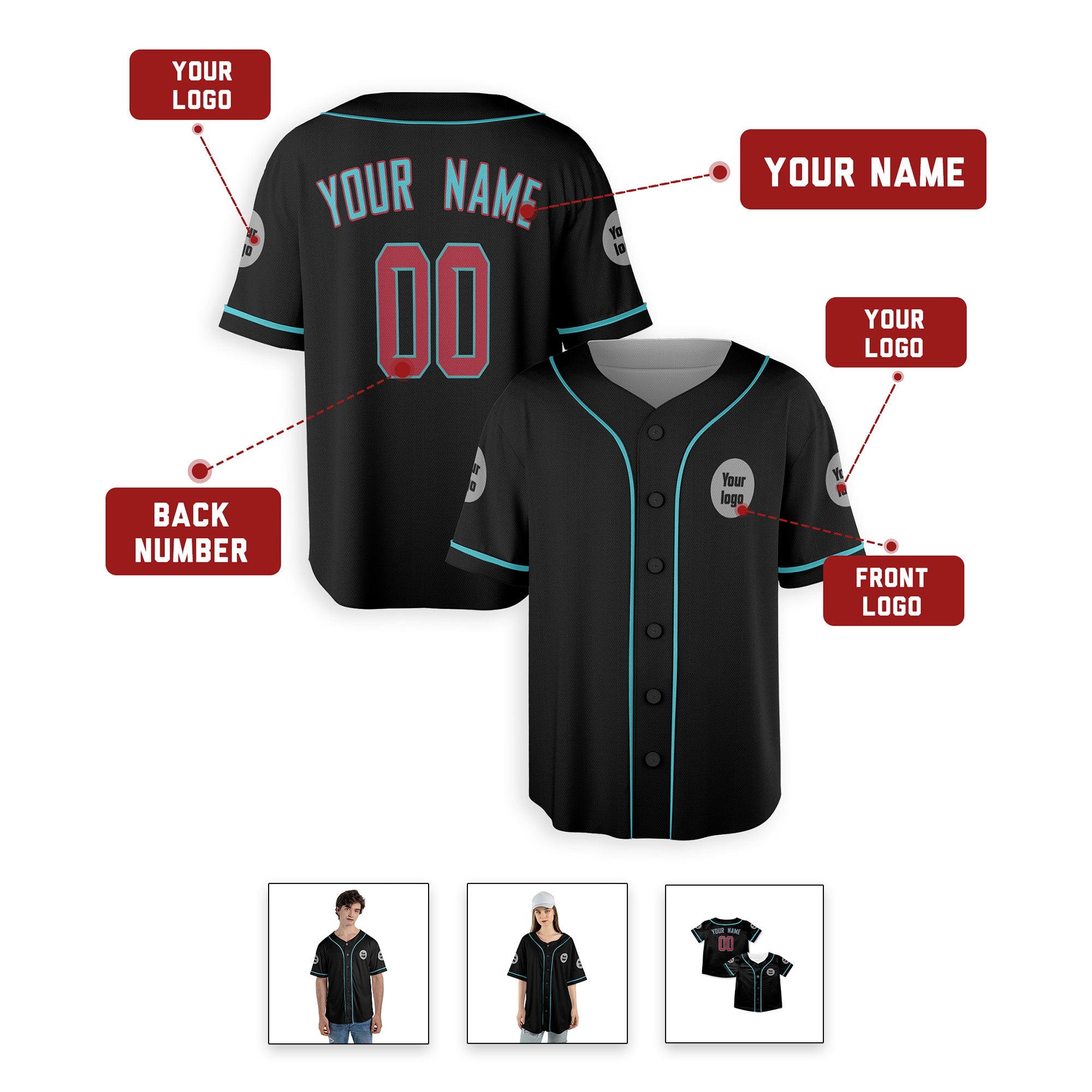Personalized Phoenix Fan Black Baseball Jersey – Alternate Style Custom Name & Number