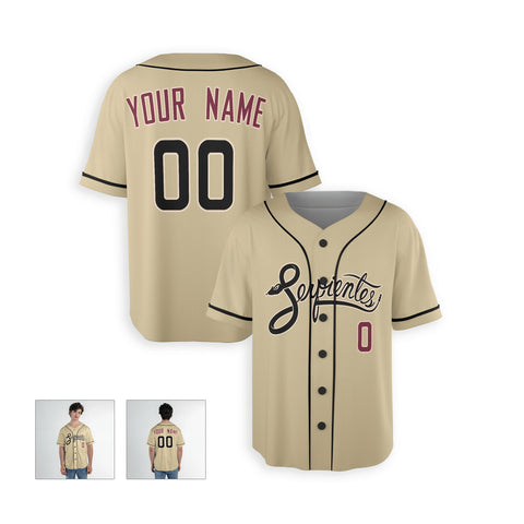 Personalized Phoenix Fan Sand Baseball Jersey – City Style Serpientes Printed Custom Name & Number