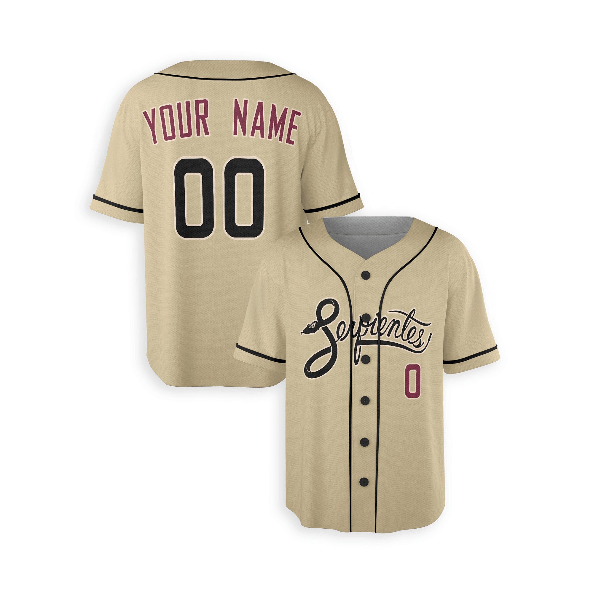 Personalized Phoenix Fan Sand Baseball Jersey – City Style Serpientes Printed Custom Name & Number