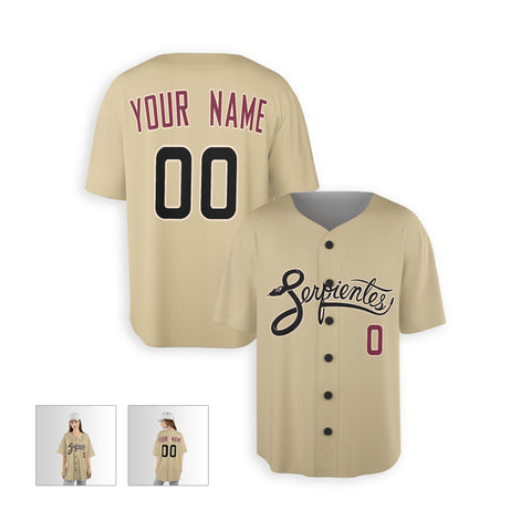 Personalized Phoenix Fan Sand Baseball Jersey – City Style Serpientes Printed Custom Name & Number