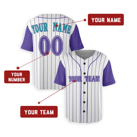 Personalized Phoenix Fan White Purple Baseball Jersey – Heritage Style Custom Name & Number
