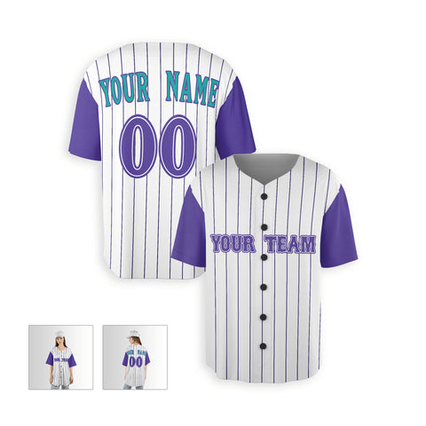 Personalized Phoenix Fan White Purple Baseball Jersey – Heritage Style Custom Name & Number