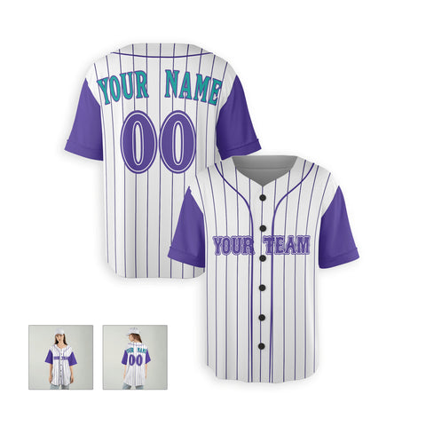 Personalized Phoenix Fan White Purple Baseball Jersey – Heritage Style Custom Name & Number