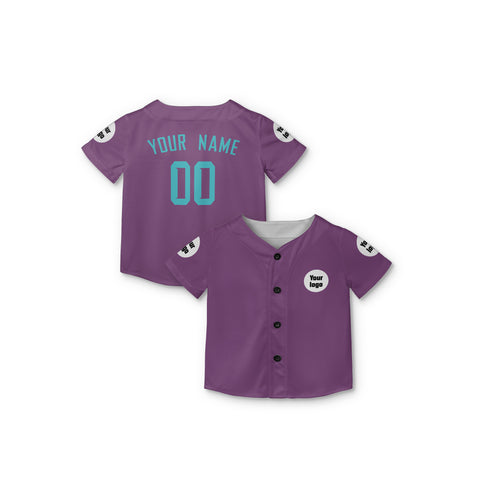 Personalized Phoenix Fan Purple Teal Baseball Jersey – Custom Name & Number