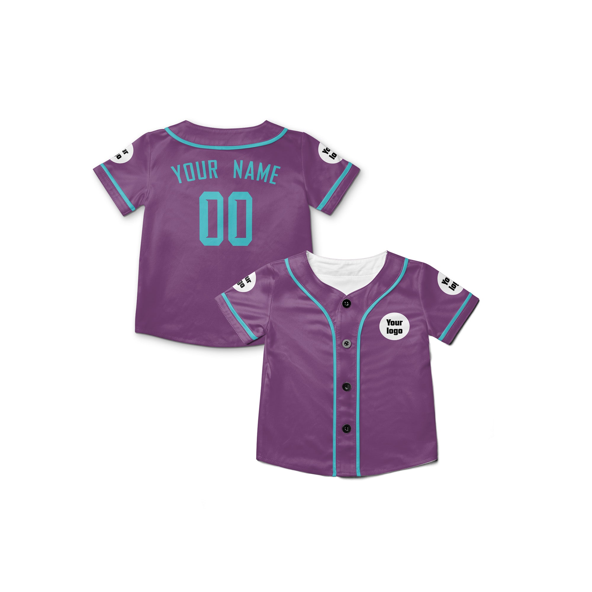 Personalized Phoenix Fan Purple Teal Baseball Jersey – Custom Name & Number