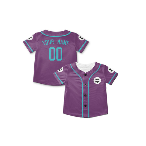 Personalized Phoenix Fan Purple Teal Baseball Jersey – Custom Name & Number